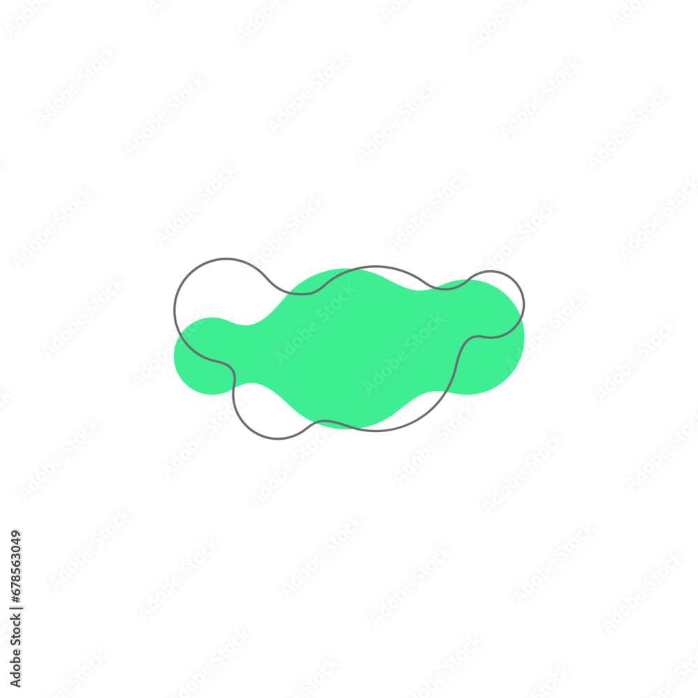 Poster blob set hand draw elements abstract