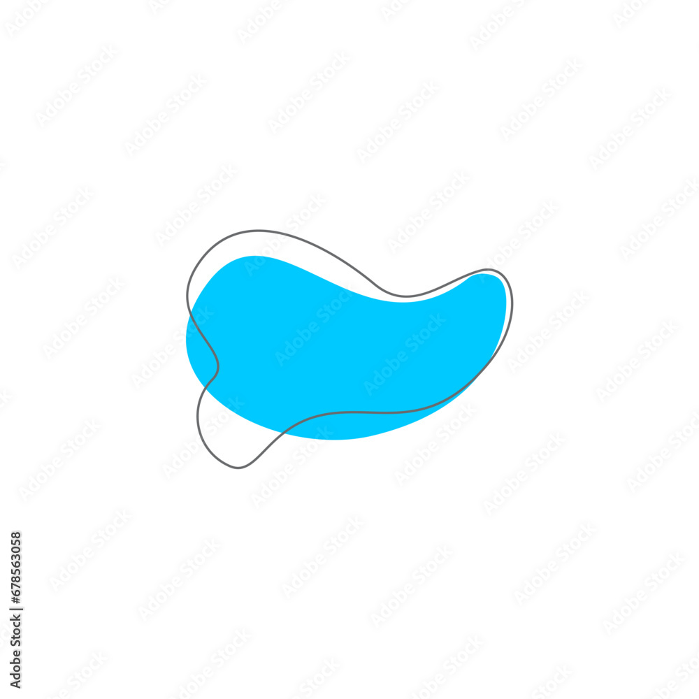 Poster blob set hand draw elements isolated
