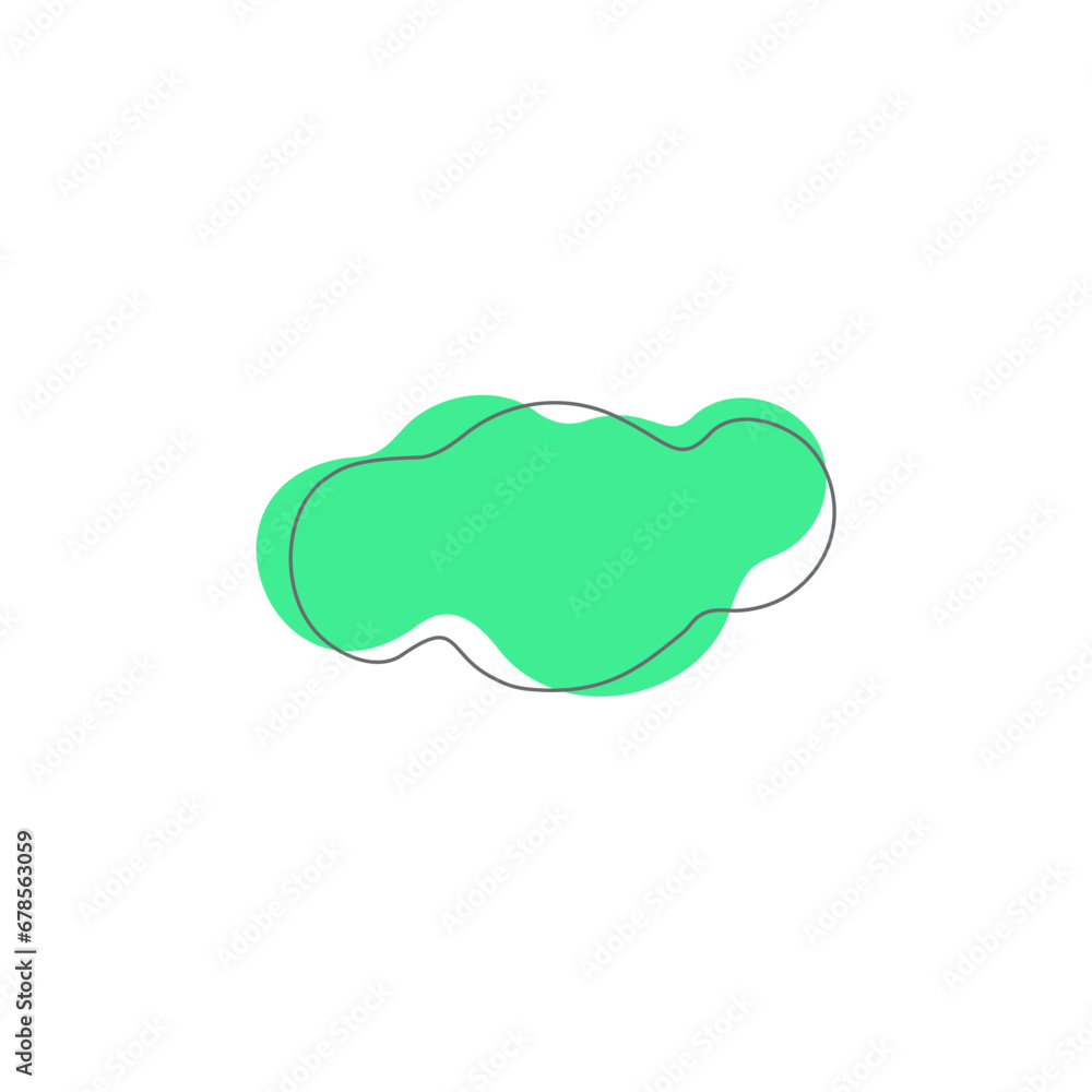 Poster blob set hand draw elements shape