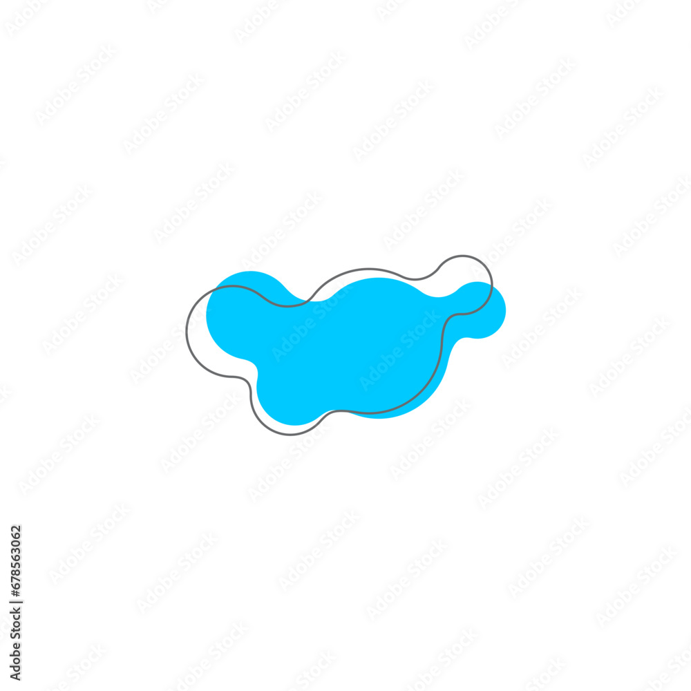 Aufkleber blob set hand draw elements graphic