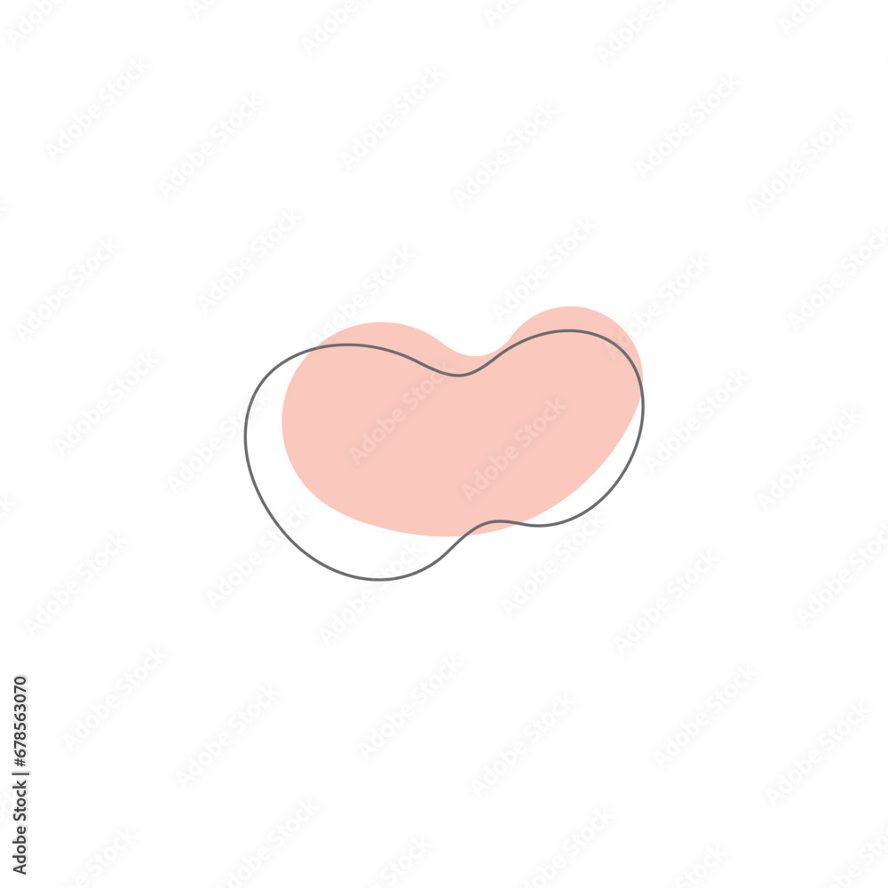 Poster blob set hand draw elements design