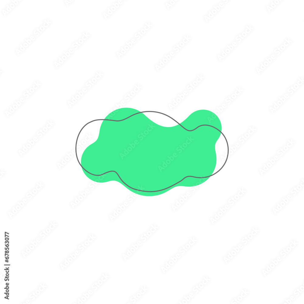 Poster blob set hand draw elements doodle