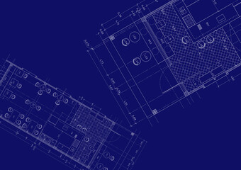 Floor plan designed building on the drawing.