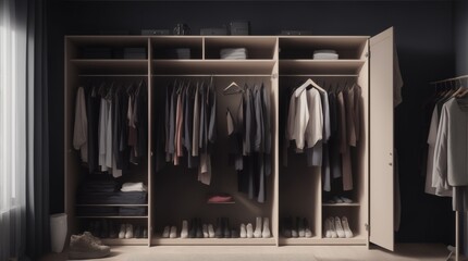 Large wardrobe with different cloth and home stuff