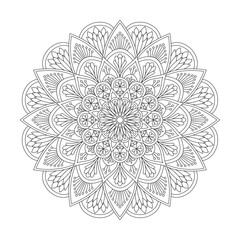 Whimsical Circuits adult mandala coloring book page for kdp book interior