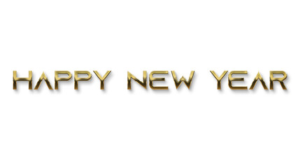 golden happy new year text calligraphy transparent png for posters and banner and also for social media creative