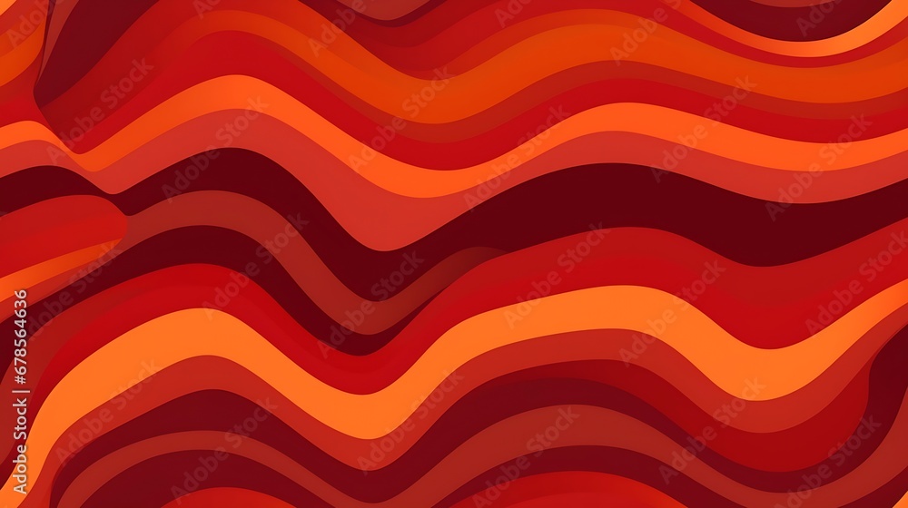 Aufkleber Generative AI : Retro reddish stripes colorful distorted backdrop. 