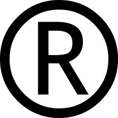 Registered trademark symbol  - obrazy, fototapety, plakaty