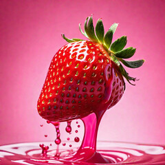strawberry in milk generative ai