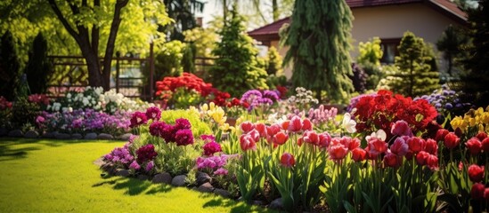 Fototapeta na wymiar Blooming spring garden