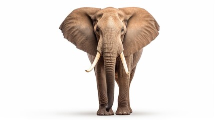 Fototapeta na wymiar large elephant isolated on white background.