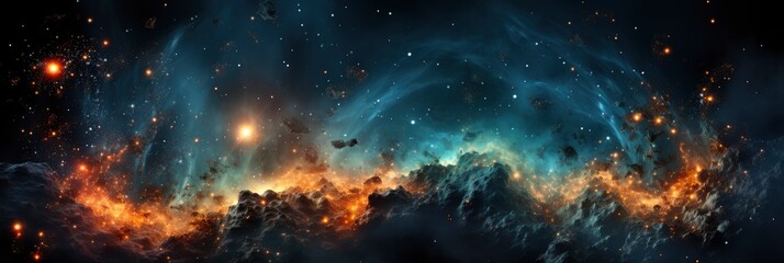 Beautiful Night Sky Elements This Image , Banner Image For Website, Background abstract , Desktop Wallpaper - obrazy, fototapety, plakaty
