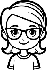 Female teacher silhouette in black color. Vector template for laser cutting.