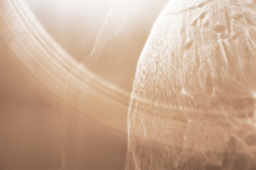 Defocused abstract space background, flare from sunlight. Colorful sparkle sun glare, Glittering...