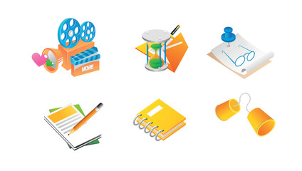 Aikon office tools, office, books, office tools, secretary tools, secretary desk