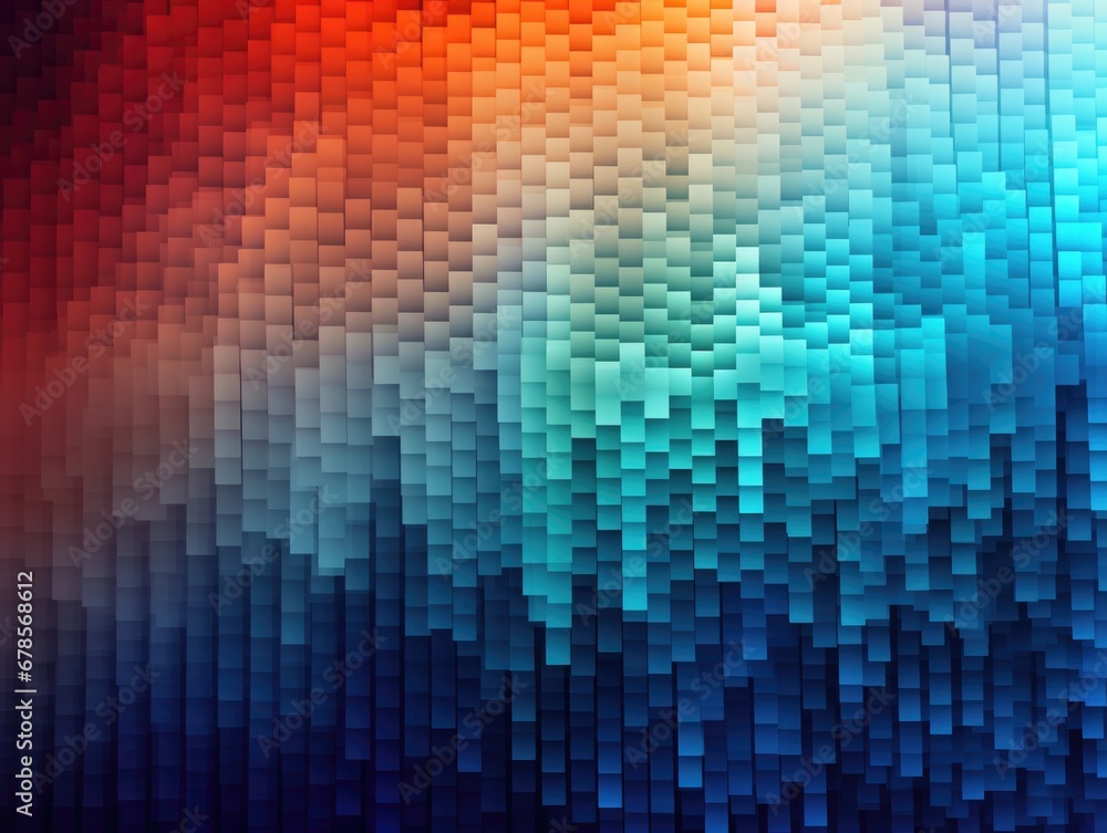 Aufkleber a multicolored background of squares of varying sizes. generative ai.
