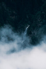 Majestic view of Sonamarg, Kashmir, India during the rainy season