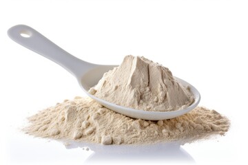 Measuring spoon for milk whey protein. AI Generated