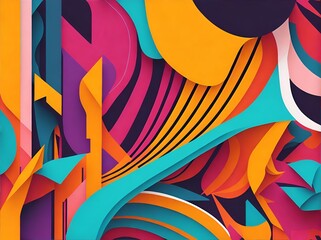 Abstract Colorful and Dynamic Background, Generative AI