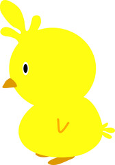 Yellow chick cartoon