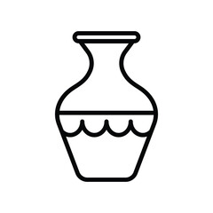 Ceramic vase icon vector on trendy design