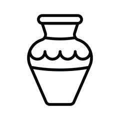 Ceramic vase icon vector on trendy design