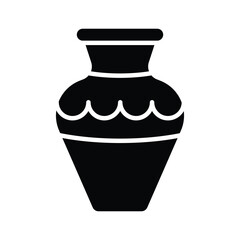 Ceramic vase icon vector on trendy design