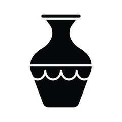 Ceramic vase icon vector on trendy design