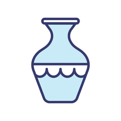 Ceramic vase icon vector on trendy design