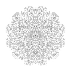 Mandala cosmic blooms adult coloring book page for kdp book interior