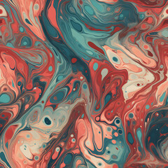 seamless abstract colourful paint pour texture pattern