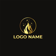 Free vector golden elegant corporative logo