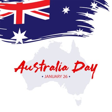 Happy National Day Australia. Australia Day vector illustration.