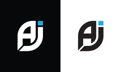 AJ letter logo design vector template
