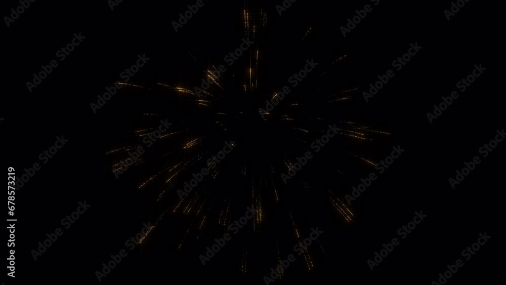 Wall mural firework explosion on alpha channel. element stock motion graphics of firework place on footage or b