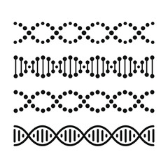 Obraz premium DNA Icons Set on White Background. Vector