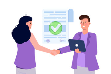 Document collaboration, team work, exchanging files online concept. Vector illustrations for banner, website, landing page, flyer.