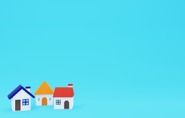 3D素材_かわいい家