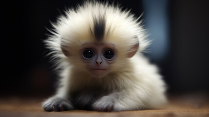 A very cute furry monkey