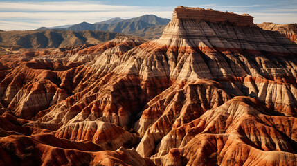 Ridges and cliffs of the Badland de los Colorado's