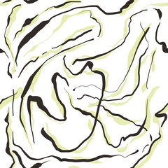 Seamless abstract textured pattern. Simple background with black, lime and white texture. Digital brush strokes background. Designed for textile fabrics, wrapping paper, background, wallpaper, cover.