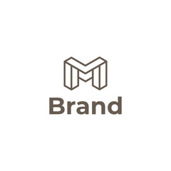 modern letter M monogram logo design