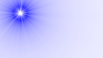 Light and rays of a star, in the upper left corner, with transparent background.