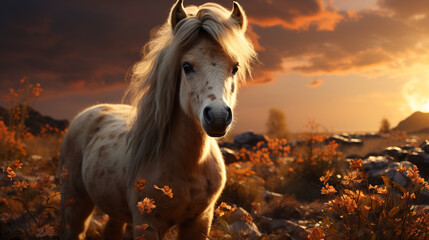 Obraz na płótnie Canvas pony photo wallpaper