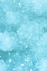 Aquamarine crystal mineral stone. Gems. Mineral crystals in the natural environment. Texture of precious and semiprecious stones. shiny surface of precious stone