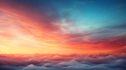 Fototapeta premium A close-up photograph of a stunning sunset casting warm, earthy tones across the sky, ideal for capturing the beauty of natural color gradients.