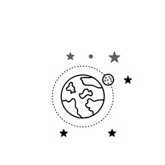 hand draw doddle  space vector  flat