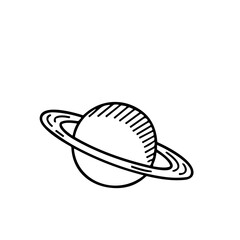 hand draw doddle  space vector  flat