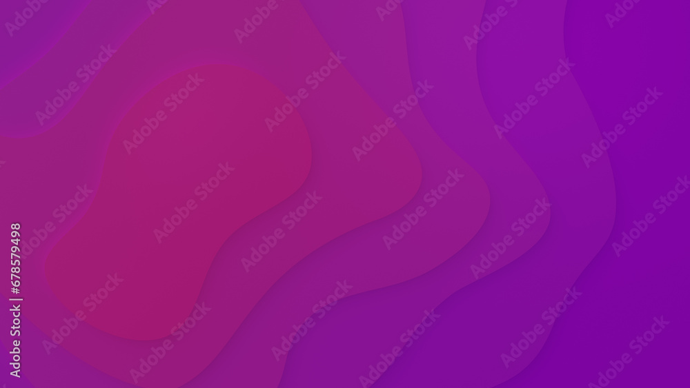 Poster abstract layered geometric and organic shapes with pink to purple color gradient. abstract and moder