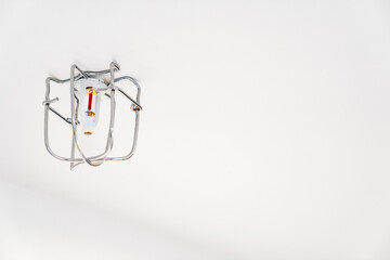 Smoke detectors on the ceiling of a house or public space. 